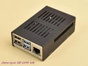 KKSB fekete/ezüst fém ház Raspberry Pi 4 model B-hez