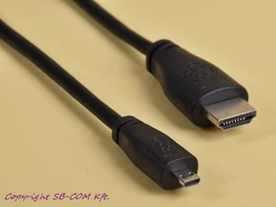 Raspberry Pi micro-HDMI / HDMI kábel 1m, fekete