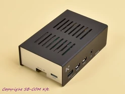 KKSB fekete/ezüst fém ház Raspberry Pi 4 model B-hez
