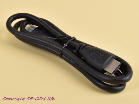 Raspberry Pi HDMI-HDMI kábel 1m, fekete