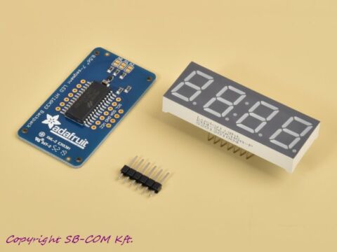 0.56 inch clock display w/I2C backpack - yellow