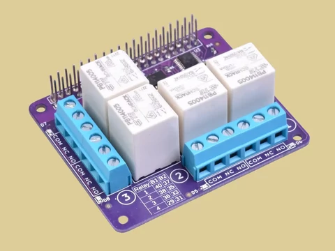 AQEX qReCon - 4 relays HAT for Raspberry Pi