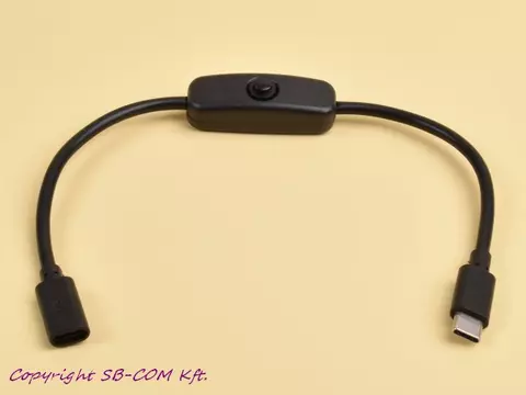 USB-C kapcsolós kábel Raspberry PI 4-hez