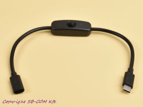 USB-C kapcsolós kábel Raspberry PI 4-hez