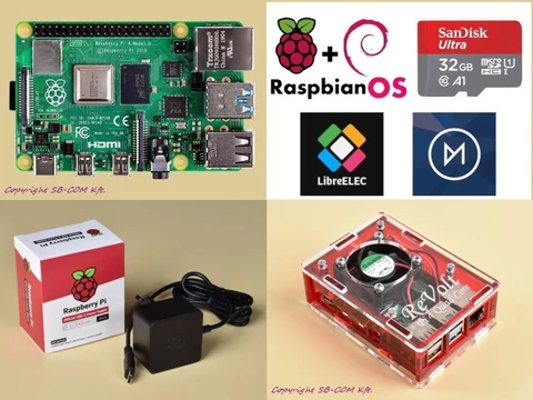 Revolt Pi 4 Cool KIT 2GB RAM / 32GB SD - Red