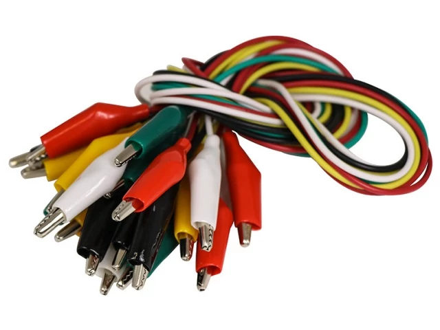 10 darabos krokodilcsipeszes mérőzsinór szett