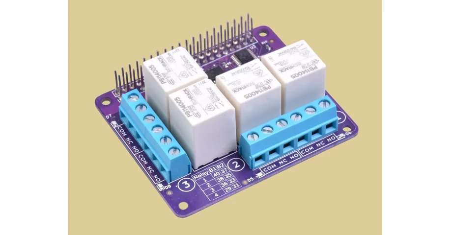 AQEX qReCon - 4 relays HAT for Raspberry Pi